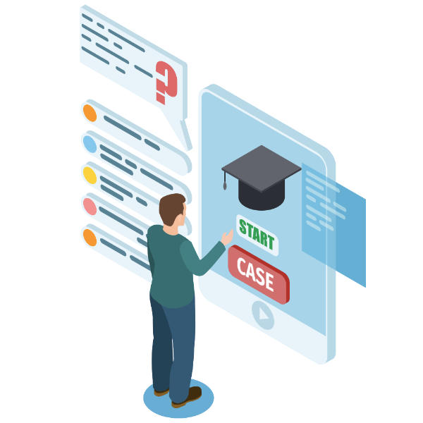 Illustration für problemorientiertes Lernen mit E-Learning-Software